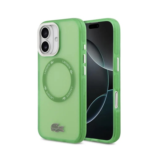 Lacoste maska MagSafe Shockproof Frosted (iPhone 17, zeleno)