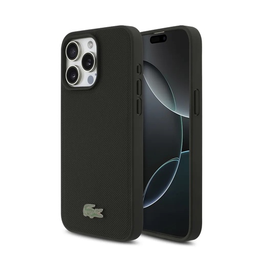 Lacoste maska MagSafe Petit Lacquer Logo (iPhone 15 Pro Max, crno)