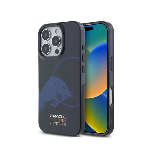 Red Bull Phone Case MagSafe Bull Transparent (iPhone 16 Pro, dark blue)