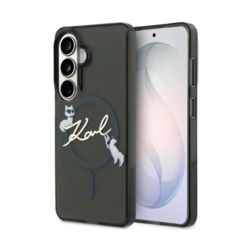 Karl Lagerfeld maska MagSafe Choupette Script Logo (Samsung S26+, crno)