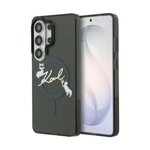 Karl Lagerfeld Phone Case MagSafe Choupette Script Logo (Samsung S26 Ultra, black)
