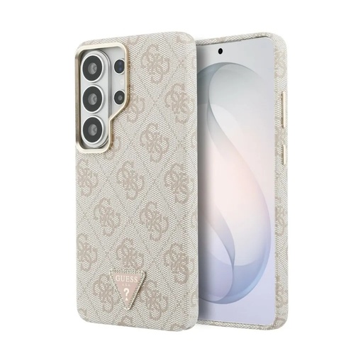 Guess maska MagSafe 4G Pattern Triangle Logo (Samsung S26 Ultra, ružičasto)