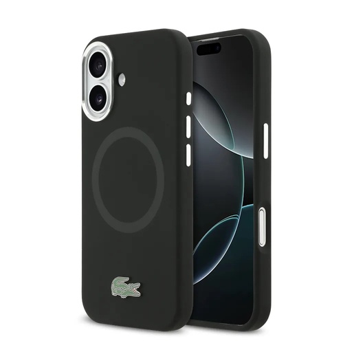 Lacoste Phone Case MagSafe Metal Logo Liquid (Samsung S26 Ultra, black)