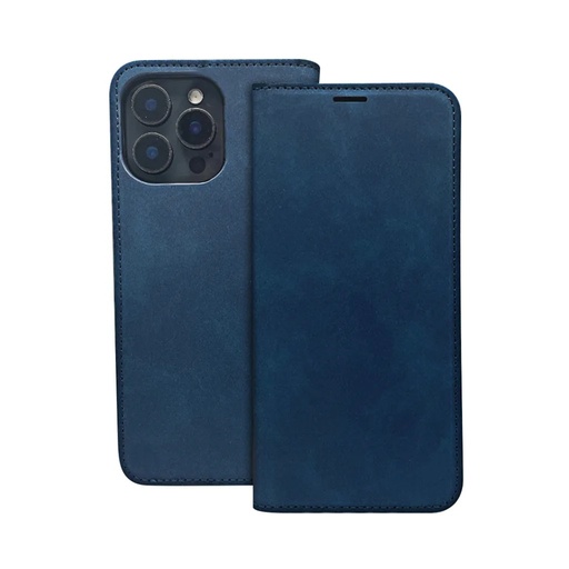 Preklopna maska Suede (Samsung A27, tamno plavo)