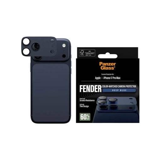 PanzerGlass zaštita za kameru Fender (iPhone 17 Pro, tamno plavo)