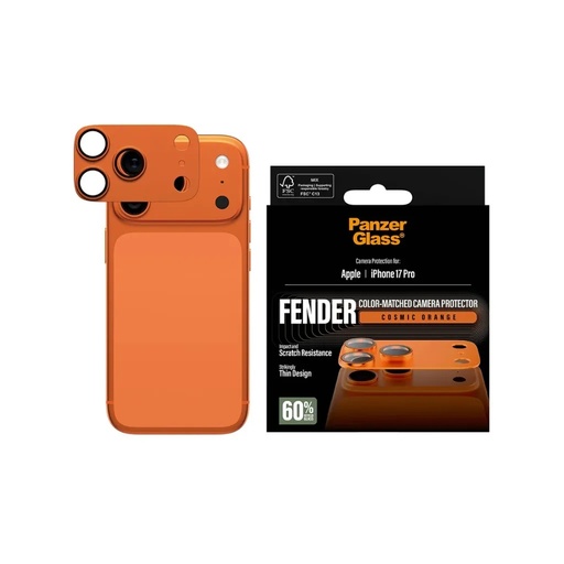 PanzerGlass zaštita za kameru Fender (iPhone 17 Pro, narančasto)