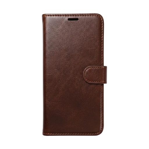 Preklopna maska Luxe Leather (Samsung A37/A36, smeđe)