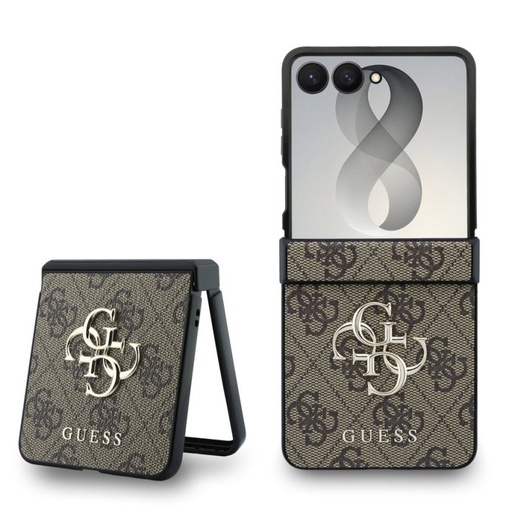 Guess maska 4G Pattern Metal Logo (Samsung Z Flip8, smeđe)