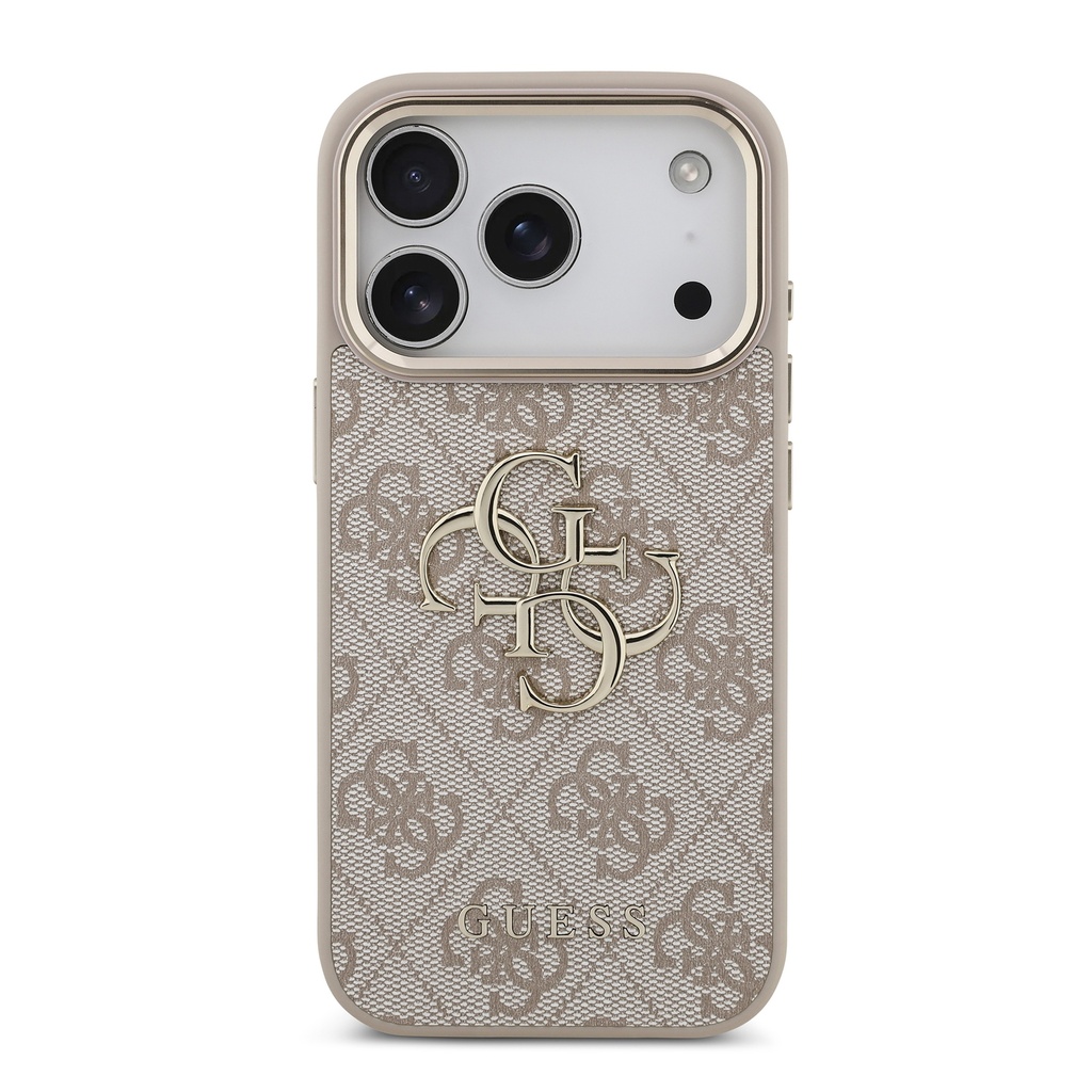 Guess Phone Case MagSafe 4G Pattern Metal Frame & Logo