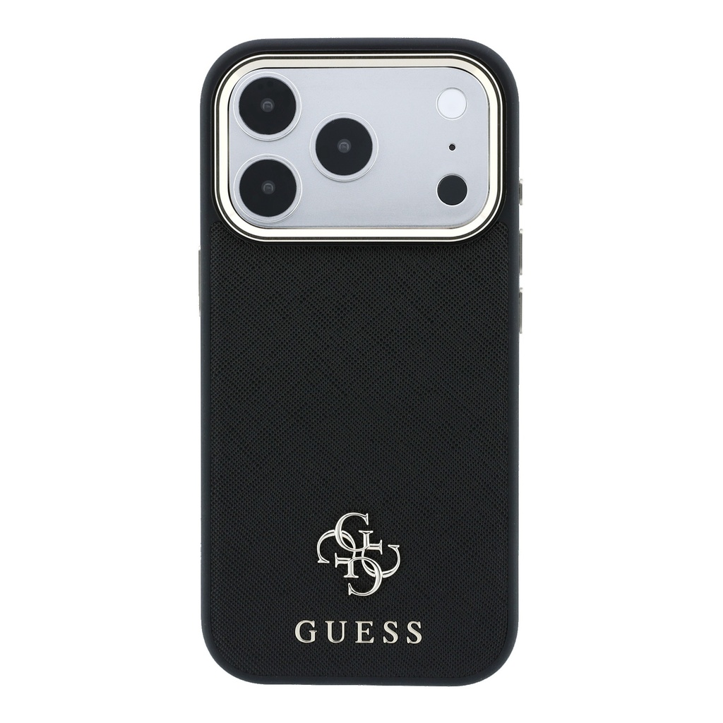 Guess maska MagSafe Saffiano 4G Logo Metal Frame