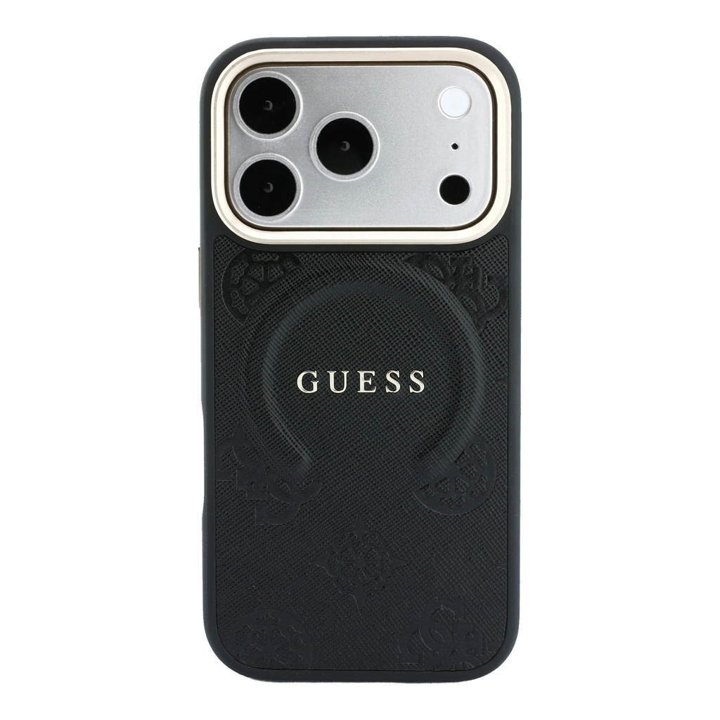 Guess maska MagSafe Hot Stamp Peony Pattern Embossed Ring