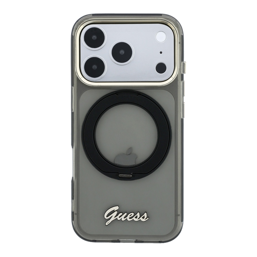Guess Phone Case MagSafe Ring Stand Script Logo
