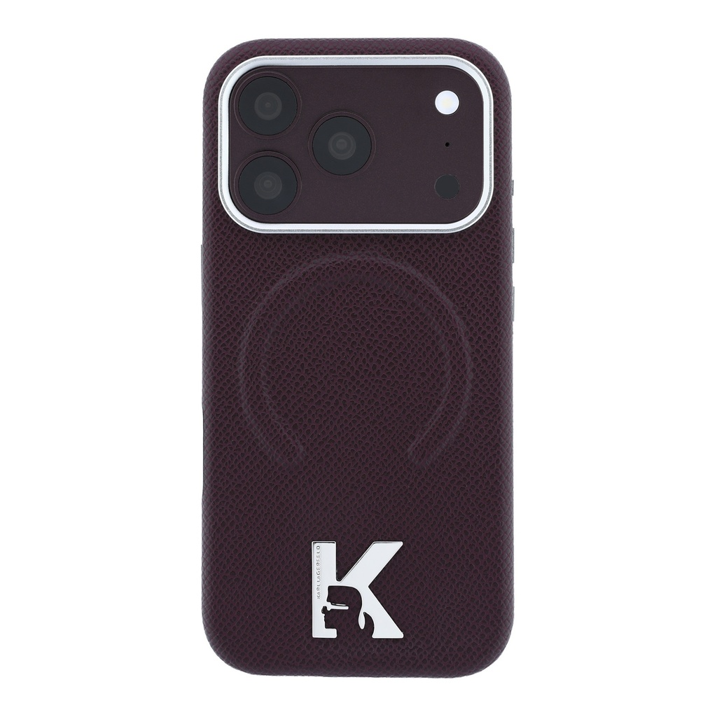 Karl Lagerfeld maska MagSafe Grained Kameo Metal Logo