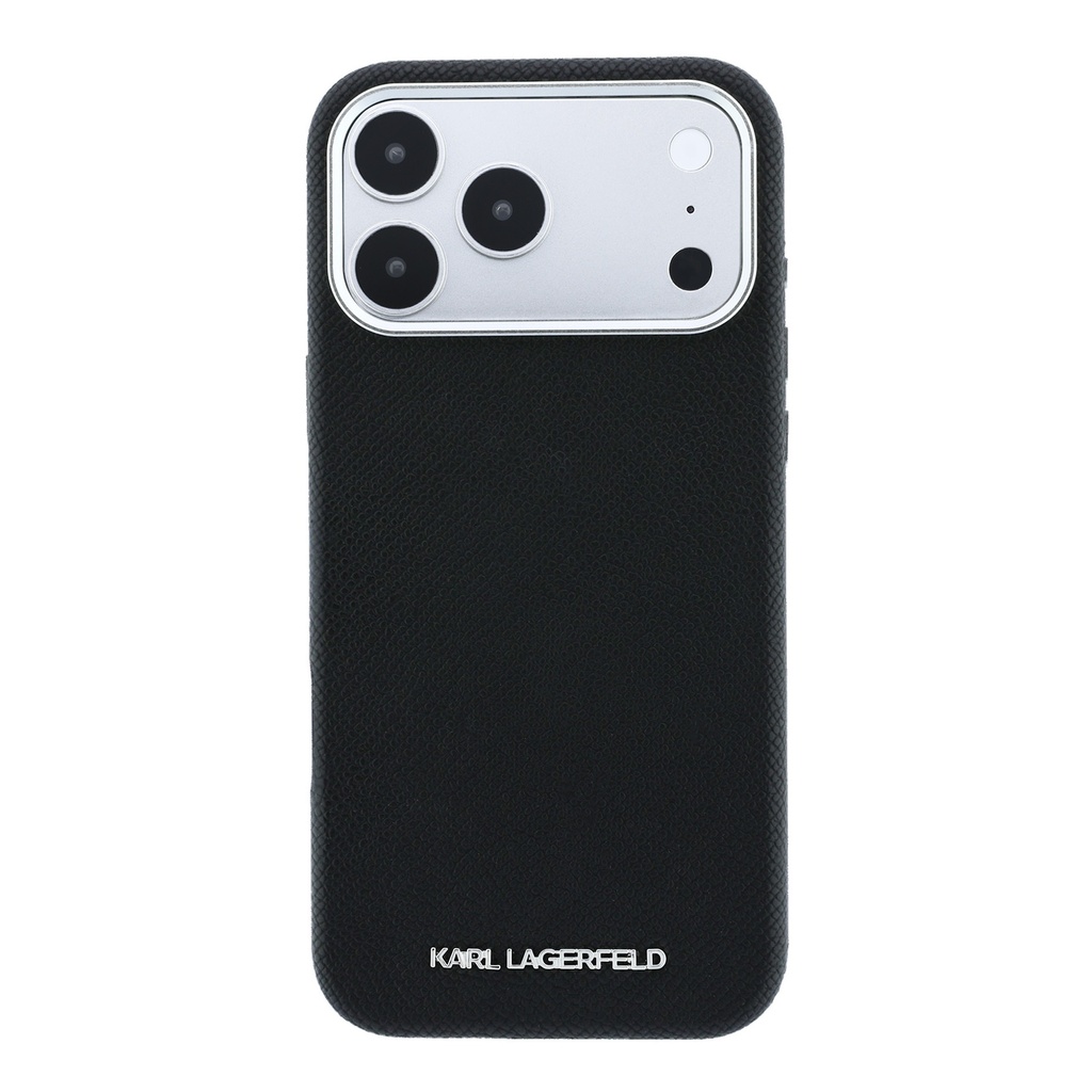 Karl Lagerfeld maska MagSafe Grained Metal Frame & Logo