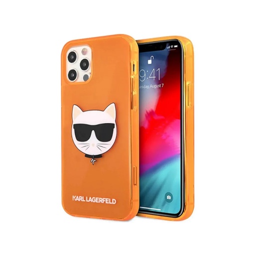 Karl Lagerfeld Phone Case Choupette Fluorescent (iPhone 13 Pro, orange)