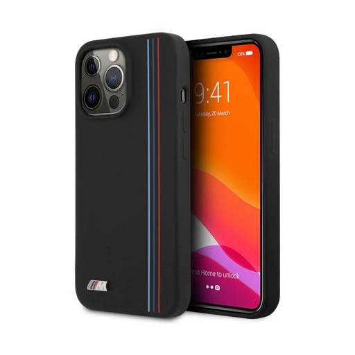 BMW Phone Case Vertical Lines Tricolour (iPhone 11 Pro, black)