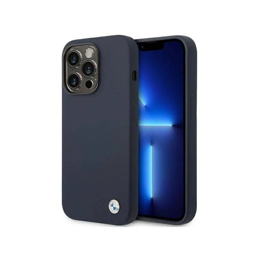 BMW Phone Case Metal Logo Liquid (iPhone 12 Mini, dark blue)