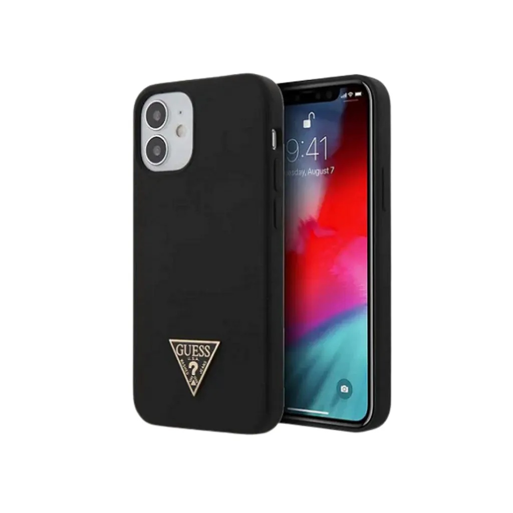 Guess Phone Case Metal Triangle Logo Liquid