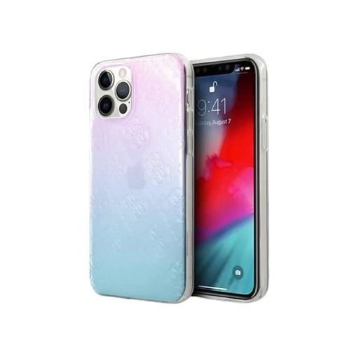 Guess Phone Case 4G Pattern Gradient (iPhone 12 Mini, gold/pink)
