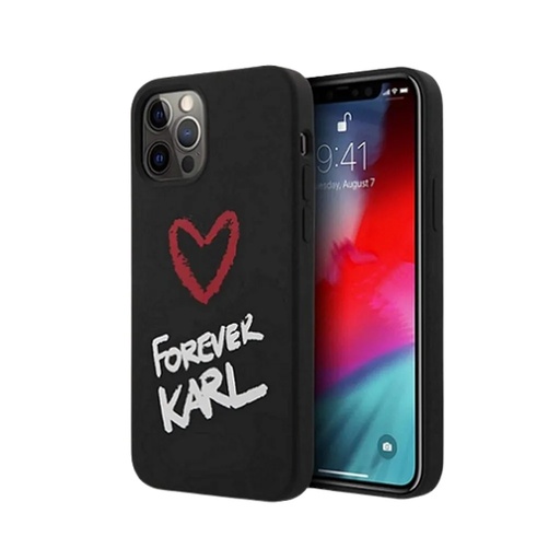 Karl Lagerfeld Phone Case Forever Logo (iPhone 12 Mini, black)
