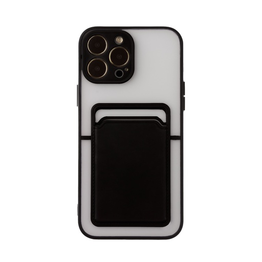 Phone Case Coloured Card Pocket (Samsung A03s, black)