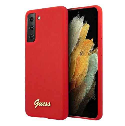 Guess Phone Case Metal Logo Script Liquid