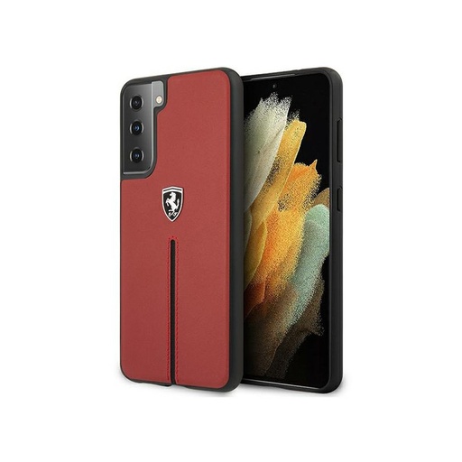 Ferrari maska Black Nylon Stripe (Samsung S21+, crveno)