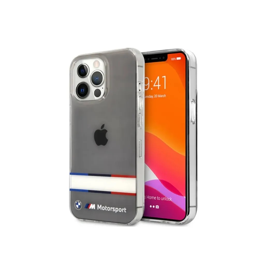 BMW Phone Case Horizontal Tricolor Lines Transparent