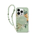 Guess Phone Case MagSafe Flowers Beads Strap