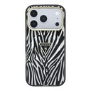 Guess maska MagSafe Zebra Glitter Triangle Logo