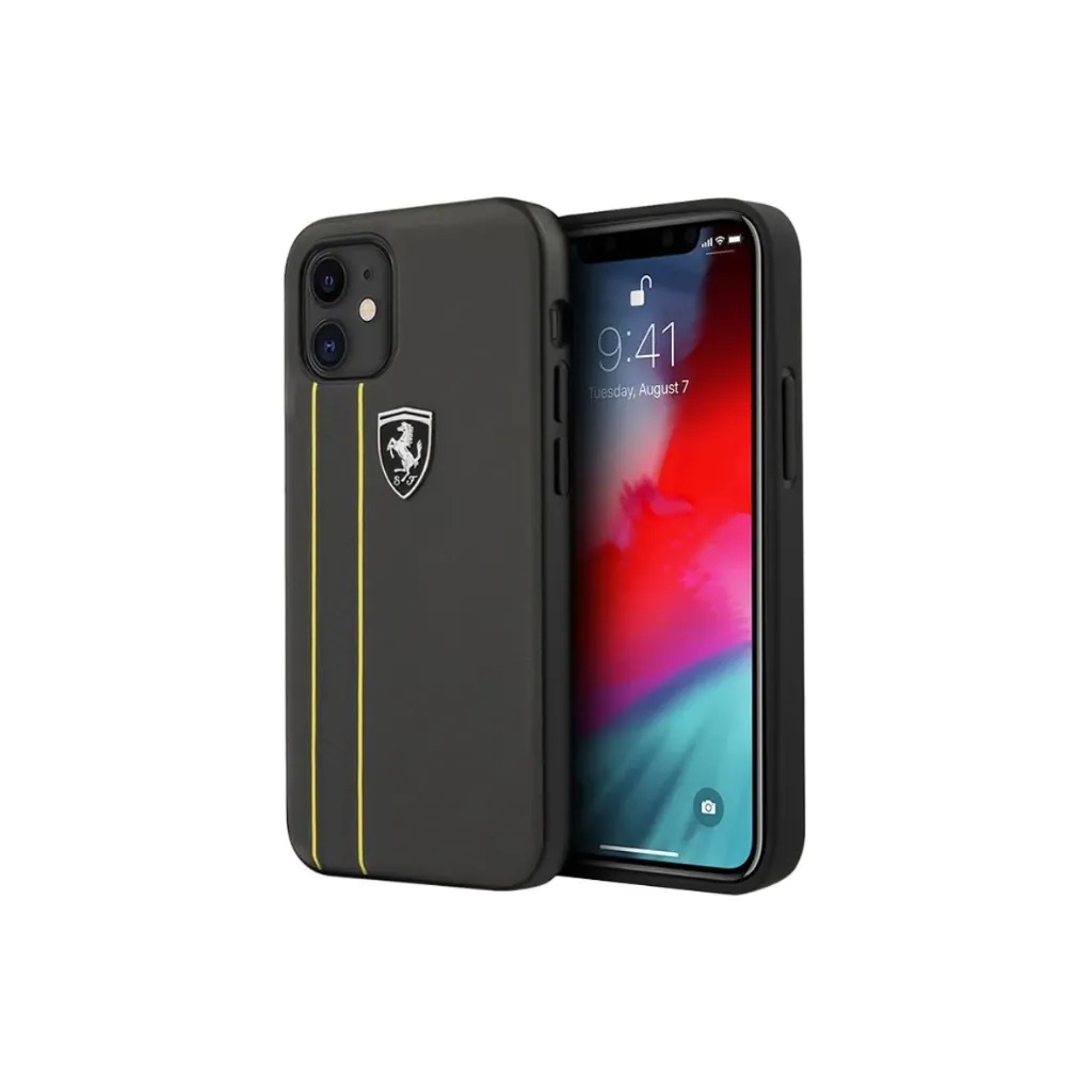 Ferrari Phone Case Genuine Leather Tire Marks